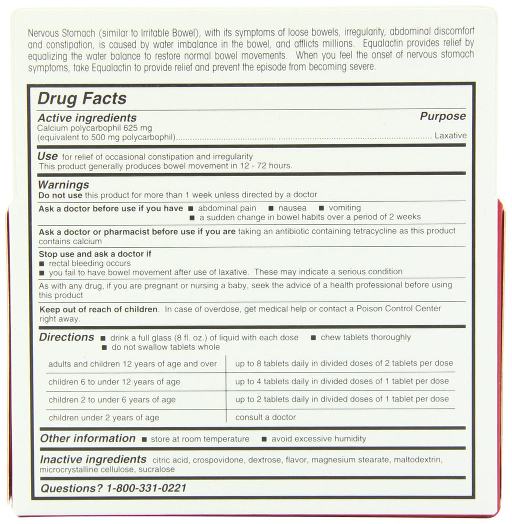 Equalactin Chewable Tablets 48 Tablets