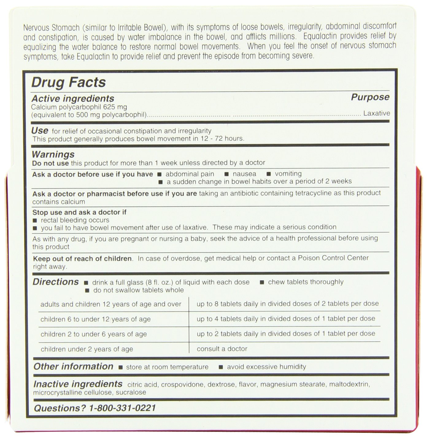 Equalactin Chewable Tablets 48 Tablets