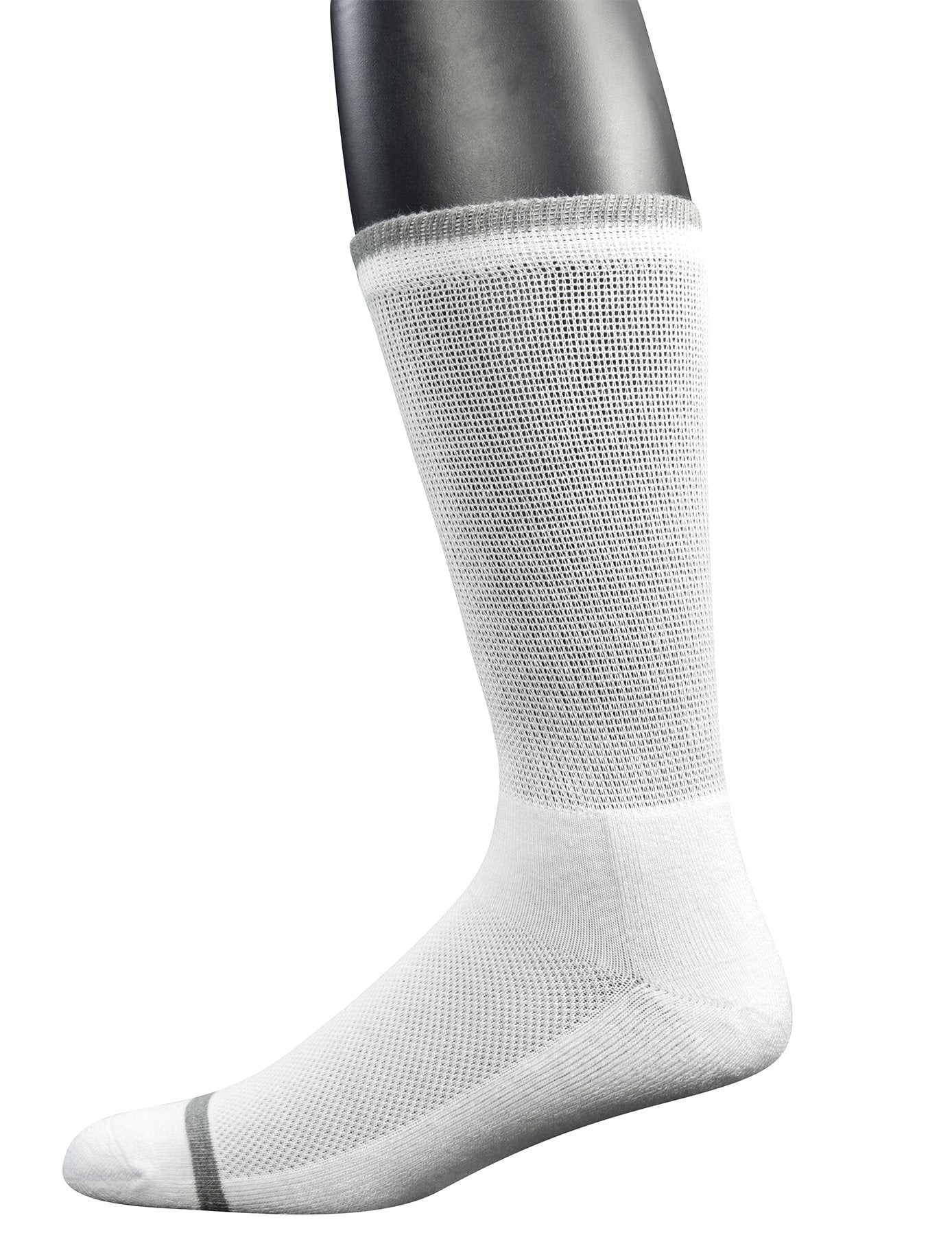 Yomandamor Men's 4 Pairs Diabetic Crew Socks with Seamless Toe and Cushion Sole