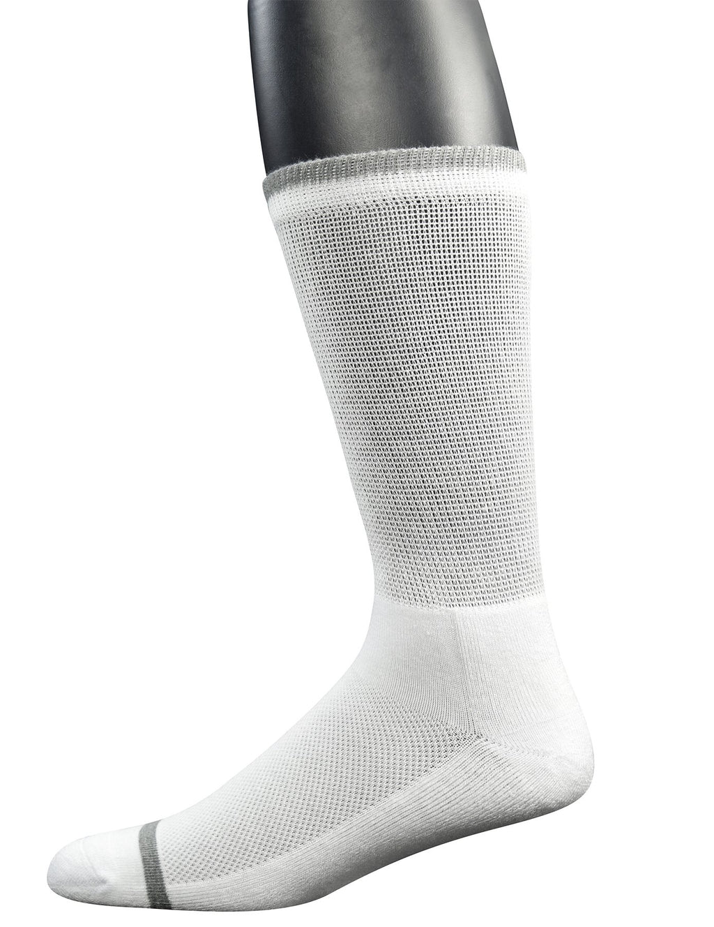 Yomandamor Men's 4 Pairs Diabetic Crew Socks with Seamless Toe and Cushion Sole