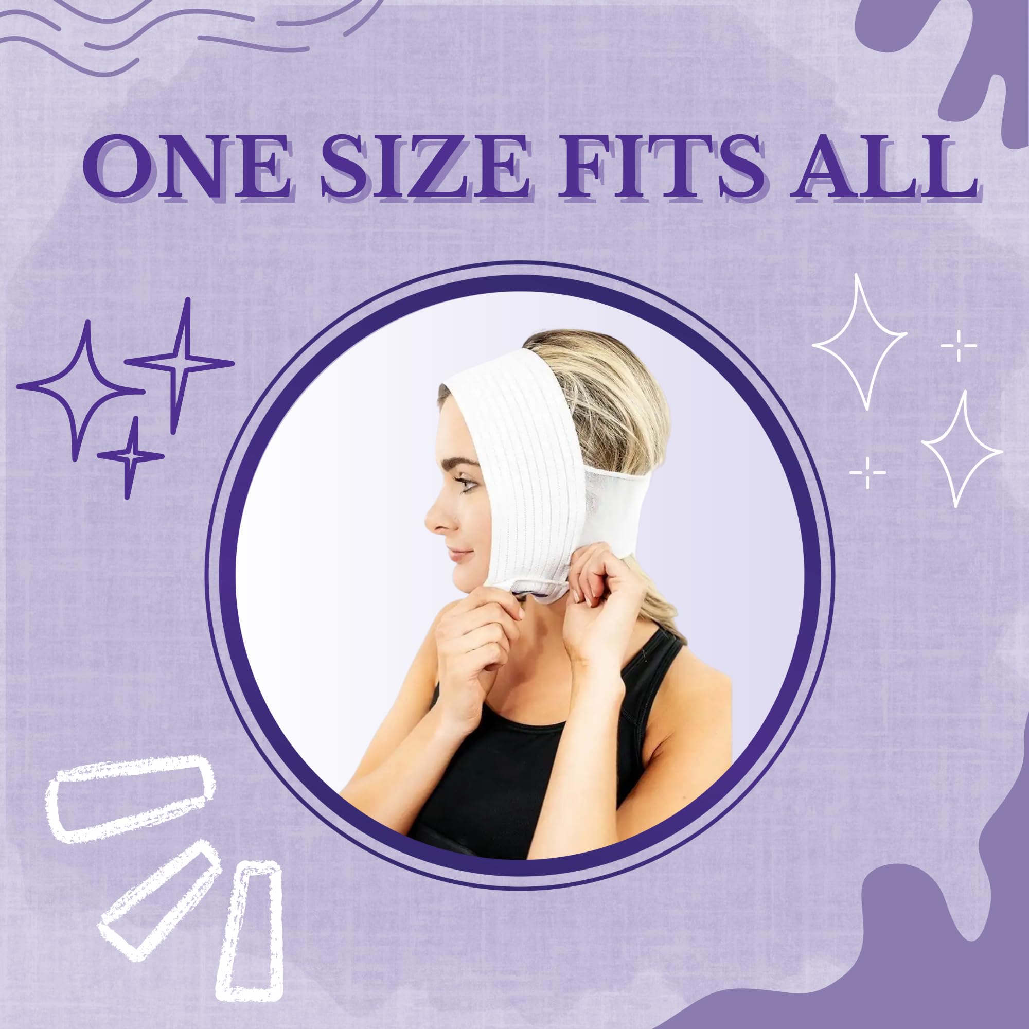 ContourMD Face and Chin Compression Garment - Chin Strap for Women and Men, Post-Surgical Jaw and Neck Compression Garment for T