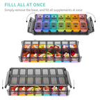 FGcase Large Pill Organizer 2 Times a Day 7 Day AM PM Pill Box Organizer with Lock, Easy Fill and Detachable Design, Travel Medi