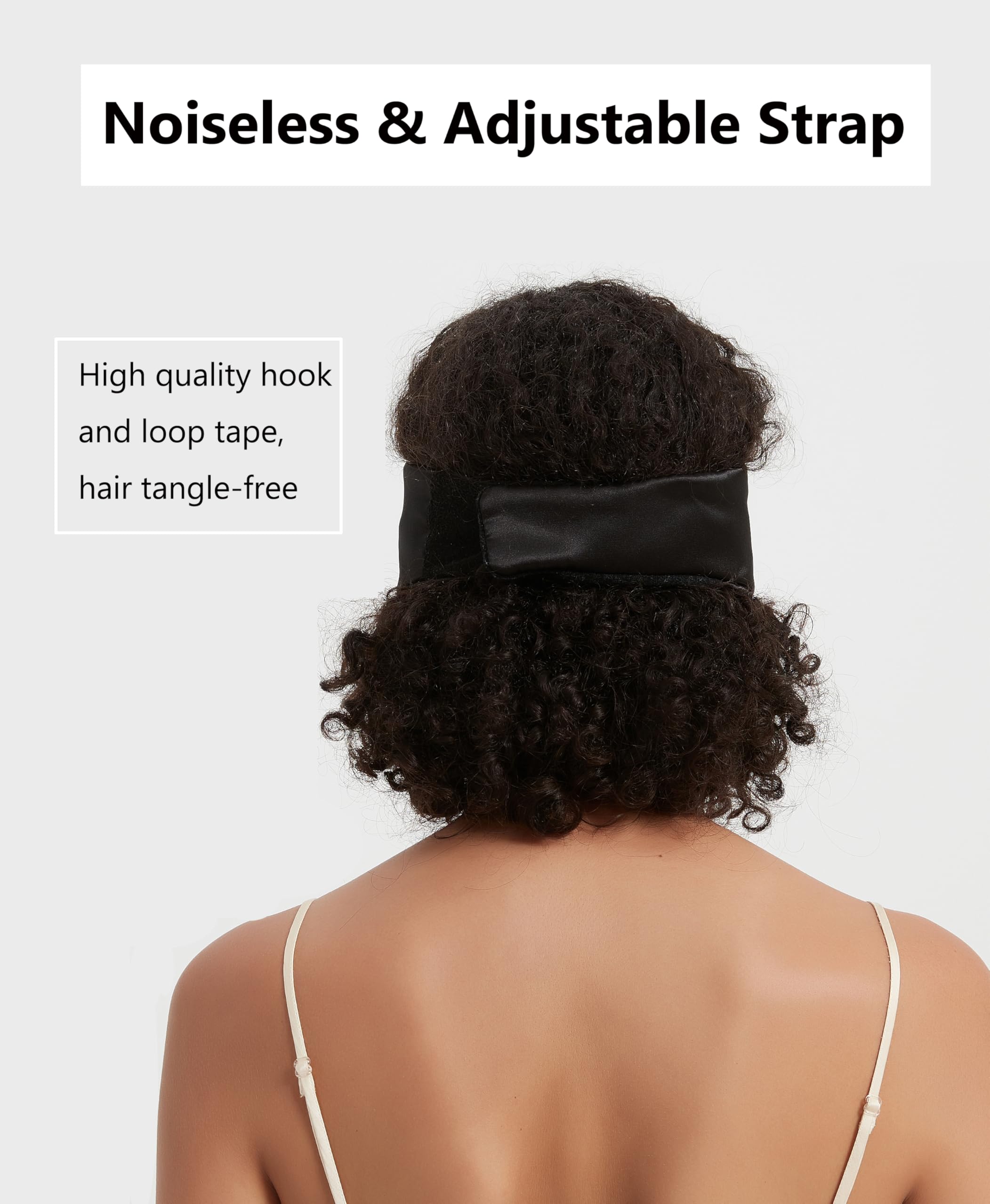 Wraparound Style ALASKA BEAR Silk Eye Mask, Wide Headband and Large Coverage Sleeping Mask for Sound-muffling, No Side Buckles o