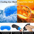 Cavoilu Eye Mask, Cooling Sleep Mask Gel Eye Mask for Sleeping, Black Silk Sleeping Mask for Travel, Gifts for Men Women, Stocki
