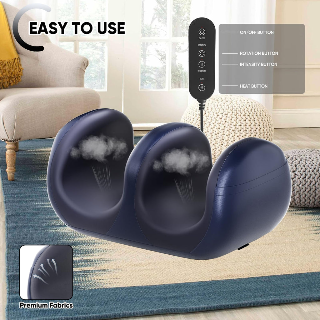LINGTENG Cordless Rechargeable Foot Massager, 2025 Upgraded Foot Massager with Heat for Cord Remote Control, Portable for Home/O