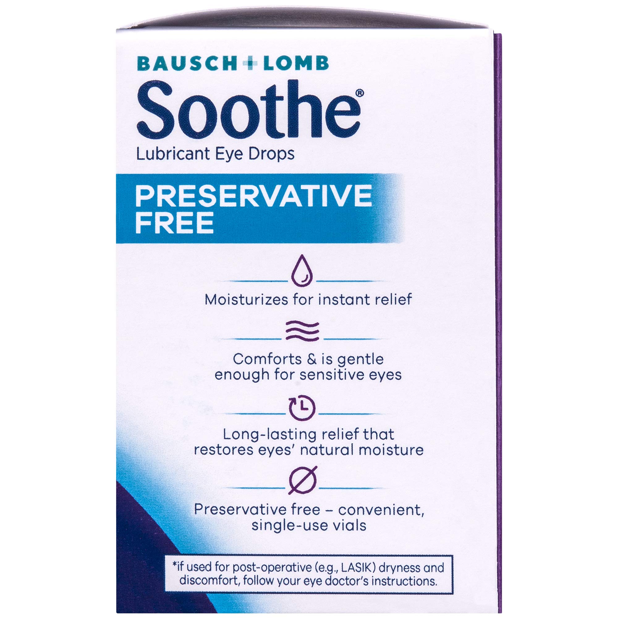 Eye Drops by Bausch & Lomb, Lubricant Relief for Dry Eyes, Preservative Free, Single Use Dispensers, 0.6 mL, 28 Count (Pack of 2