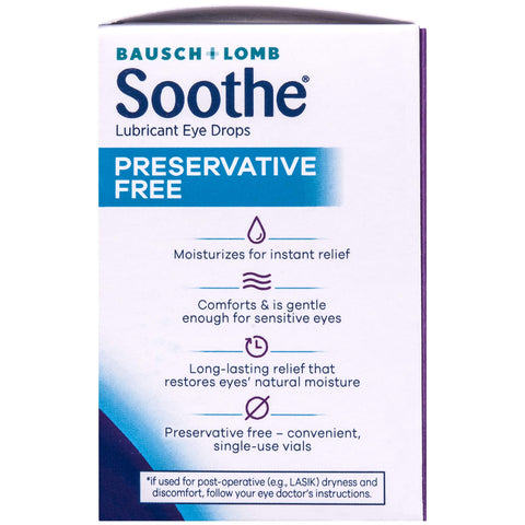 Eye Drops by Bausch & Lomb, Lubricant Relief for Dry Eyes, Preservative Free, Single Use Dispensers, 0.6 mL, 28 Count (Pack of 2