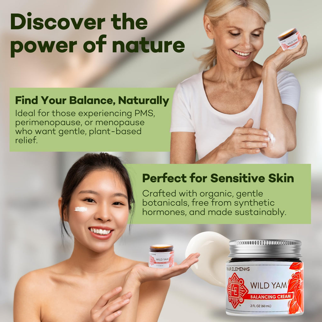 Four Elements 4E Wild Yam Balancing Cream, 2 OZ - 1st Place Winner at the 2023 International Herb Symposium for Creams and Salve