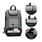 CURMIO Portable Oxygen Concentrators Backpack, Universal POC Travel Carrying Bag with Mesh Panels for Breathability, Compatible
