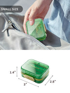 Small Travel Pill Organizer, 7 Compartments Pill Box, 1 Pack Daily Portable Pill Case to Hold Vitamins, Small Pill Container for