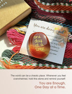 SOLICIEL One Day at A Time Agate Healing Crystal, Thinking of You Gifts for Him for Her Anxiety Relief Items You Got This Sobrie