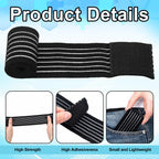 Geiserailie Ice Pack Strap Stretchable, 4 Size Elastic Reusable Ice Belt Extender, Adjustable Hook and Loop Extension Straps Add