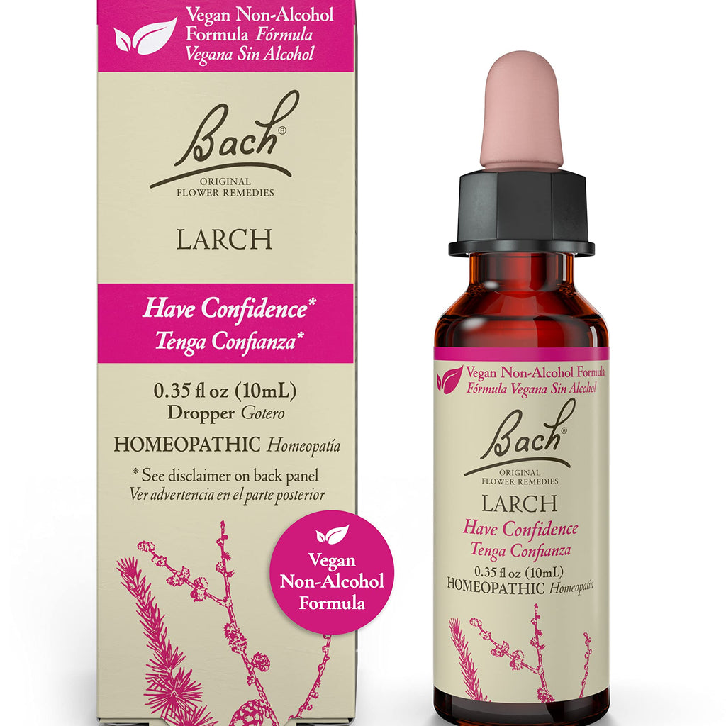 Bach Original Flower Remedies, Larch (Non-Alcohol Formula) - Have Confidence - Natural Homeopathic Flower Essence for Emotional 