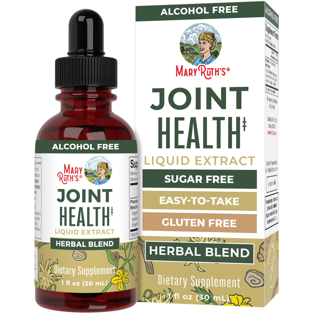 Joint Health Liquid Extract by MaryRuths | Four Herbal Blend Liquid Drops | Ginger Root | Licorice Root | Cats Claw | Devils Cl