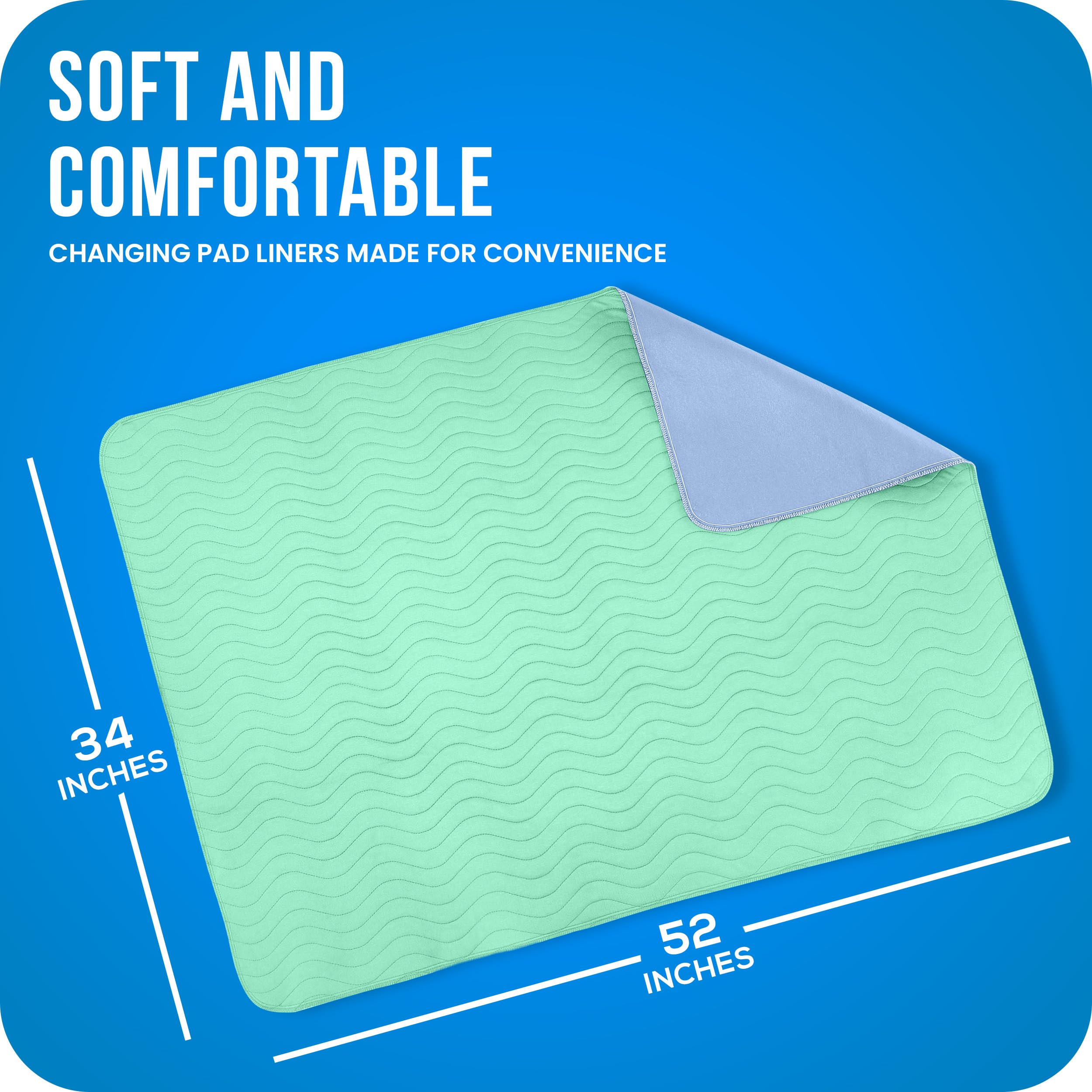 Utopia Bedding Washable Pee Pads for Dogs 34 x 52 (Pack of 4), Waterproof Incontinence Bed Pads for Adults, Elderly and Kids, He