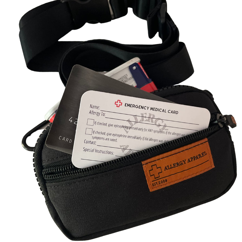Allergy Apparel Auvi-Q Carrying Case | Insulated Medical Bag for Kids & Adults | Holds 2 Auvi-Q, Neffy Nasal Spray, Inhaler, or 