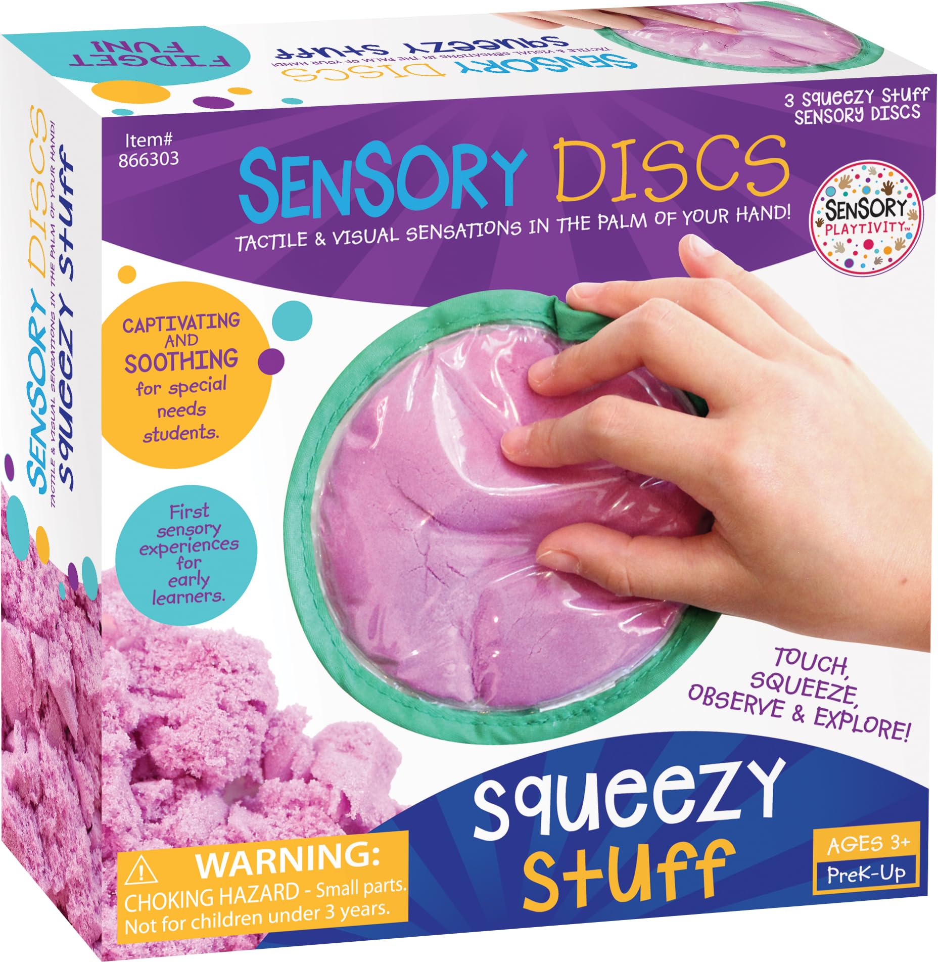 Sensory Playtivity Squeezy Stuff Sensory Discs Pack of 3