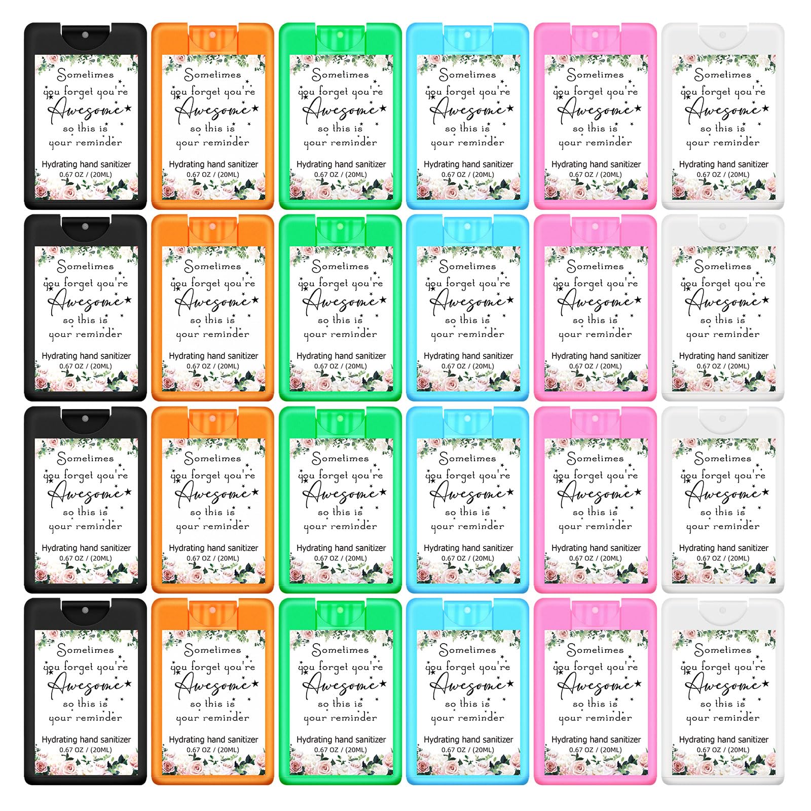 Dansib 24 Pack Hand Sanitizer Spray Bulk Thank You Travel Size Mini Hydrating Hand Sanitizer Pocket Spray Gifts for Housekeeping