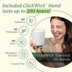 Lifelines Flameless Candle Aromatherapy Essential Oil Diffuser with ClickWick Essential Oil Blend - Cordless & Waterless Diffuse
