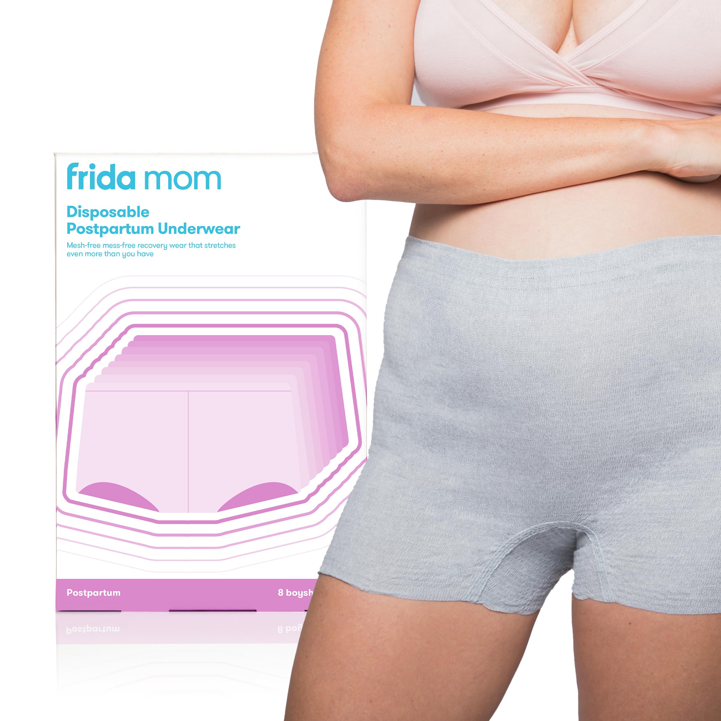 Frida Mom Womens Boyshort, Grey, Regular (Waist 28-42 Stretched)