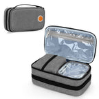 CURMIO Insulated Insulin Cooler Travel Case, Double Layer Diabetic Supplies Storage Bag with Detachable Pouches for Diabetic Med