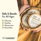 ECZEMA HONEY Gentle Oatmeal and Lavender Soap - Natural Eczema Body Wash - Daily Gentle Soap for Dry, Itchy, Sensitive, & Irrita