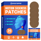 SpinStopper Motion Sickness Patches (36 Count), Sea Sickness Patch, Motion Sickness Patches for Cruise, Trains, Buses, and Airpl