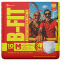 BFit Regular Adult Diaper M Size Pants | 10 Count (Medium) | Waist 25  48 Inch | Unisex | Leakproof | Even Absorption | Long P