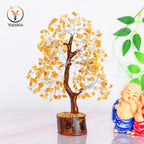 YATSKIA Yellow Aventurine - Crystal Tree, Yellow Crystal, Gem Tree, Chakra Tree, Artificial Trees, Crystal Tree for Positive Ene