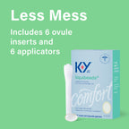 Personal Lubricant, K-Y Liquibeads Vaginal Moisturizer, 6 Bead Inserts and 6 Applicators to Supplement a Woman's Natural Moistur