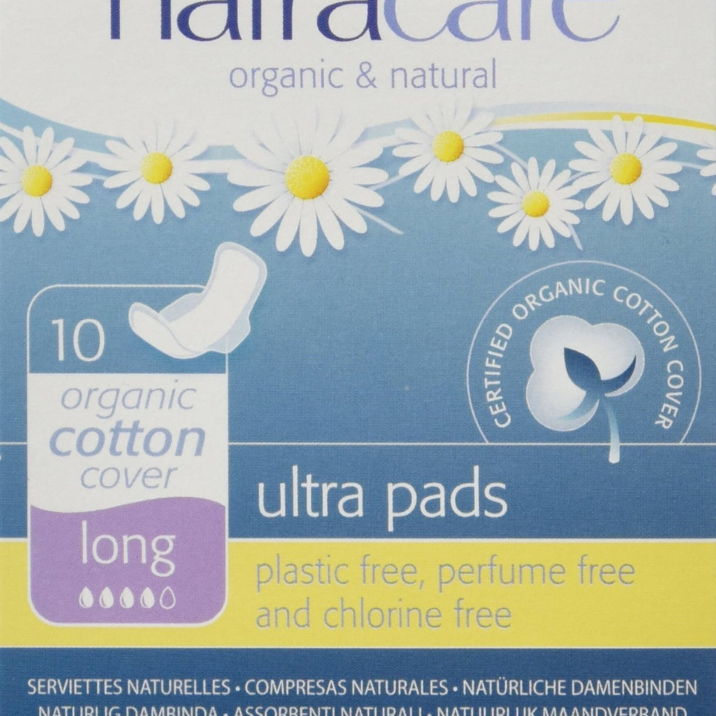 Natracare Ultra Pads with Wings - Long - 10 ct (8-Pack) - Organic and Natural