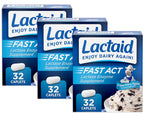 LACTAID Fast Act Caplets 32 Caplets (Pack of 3)