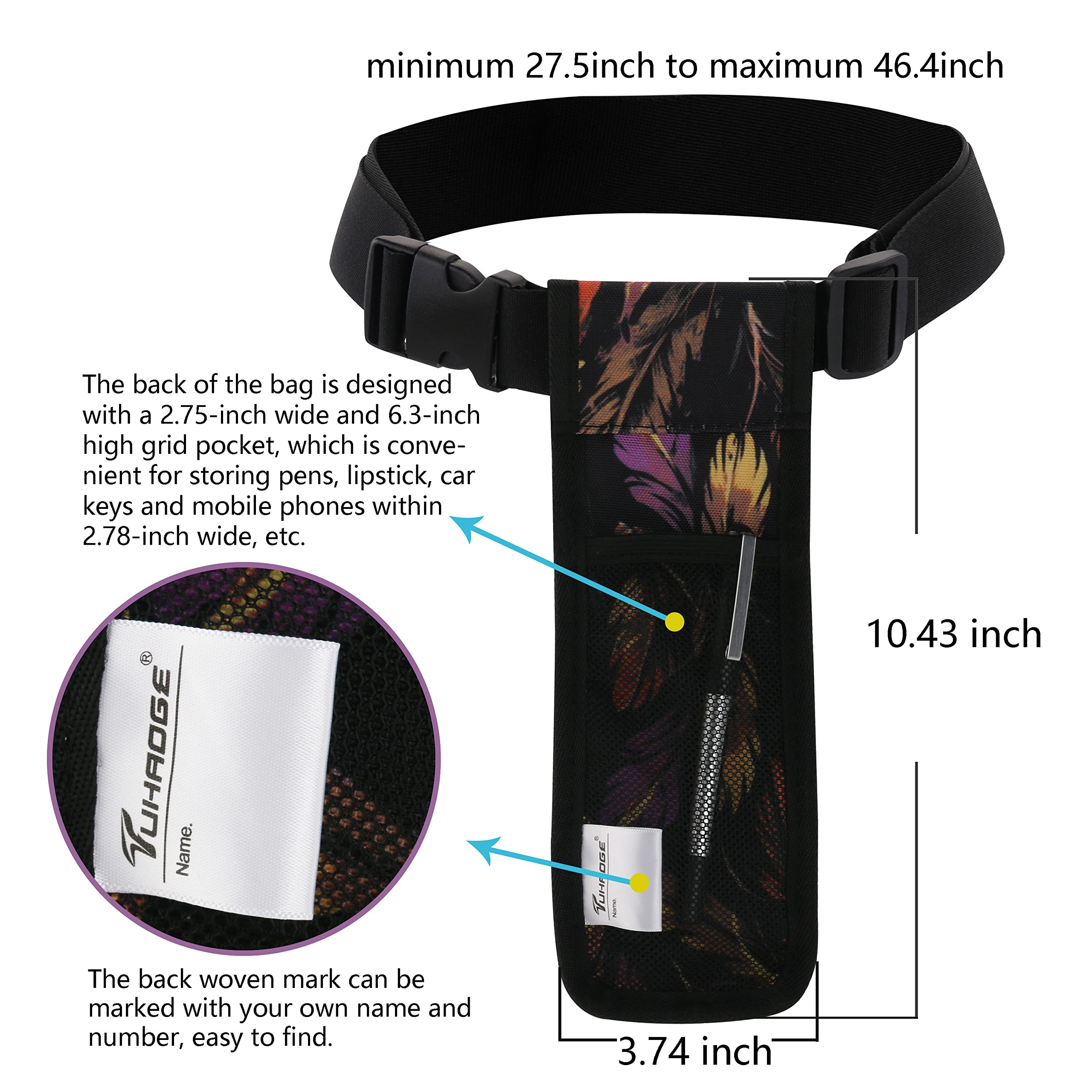 Massage Bottle Bag Massage Oil Holster Lotion Holster Massage Therapist Massage Oil Holster Massage Lotion (TH1KD-YuMao-W)