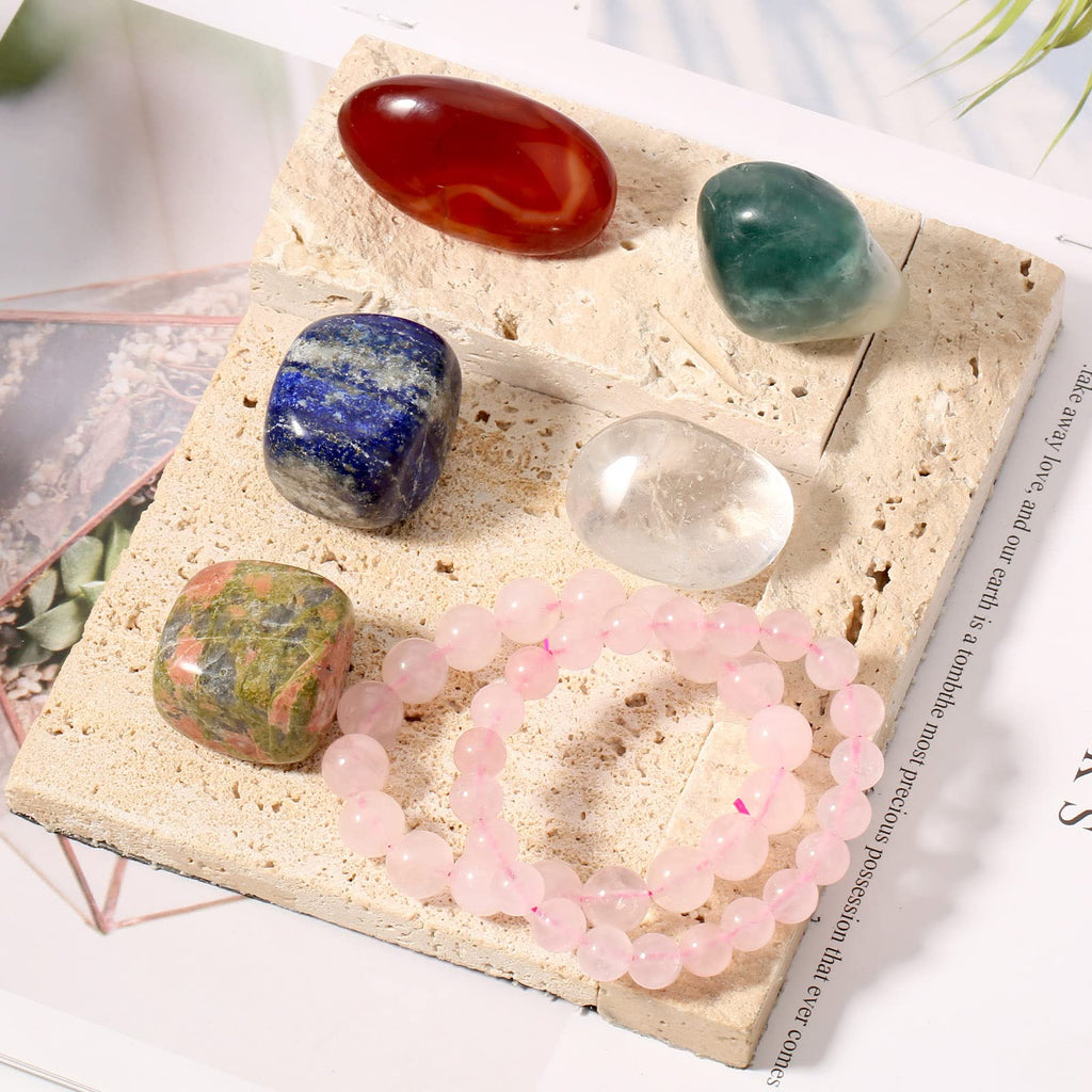 Qiancannaor crystals and Healing Stones Set for Friendship and connection, Spiritual crystals and gift for Metaphysical, Witchcr