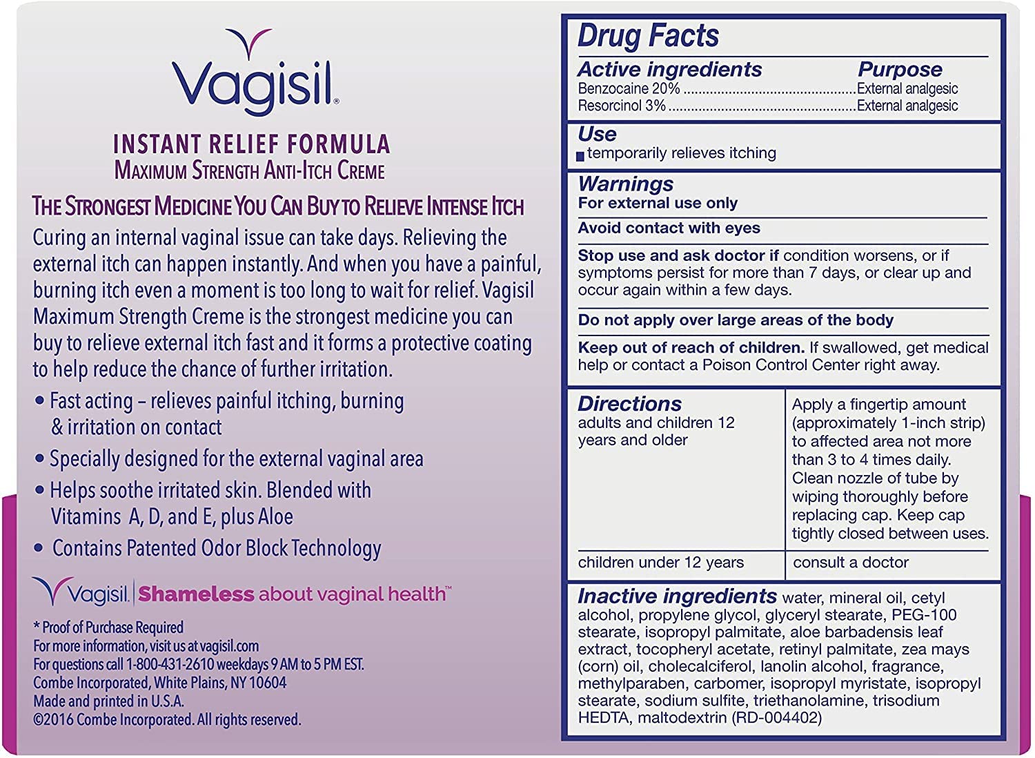 Vagisil Anti-Itch Crme, Maximum Strength, 1 Ounce