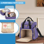LUXJA Large Medicine Bag with 2 Removable Cases, Medicine Storage Bag with Multiple Storage Sections (Suitable for Travel or Hom