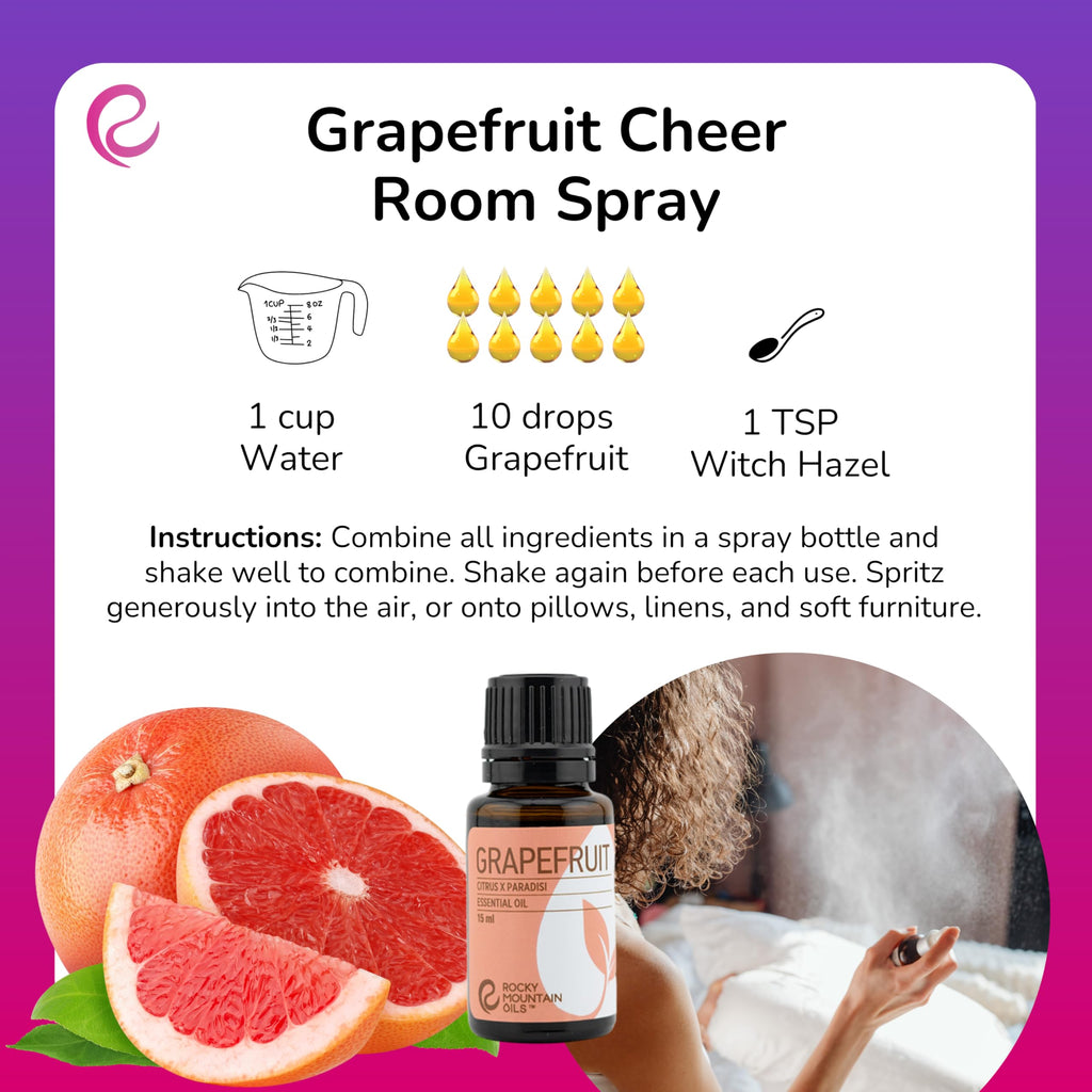 Rocky Mountain Oils Grapefruit Essential Oil 15 ml - Pure Essential Oils for Diffusers | Organic Grapefruit Aroma Blends for Hom