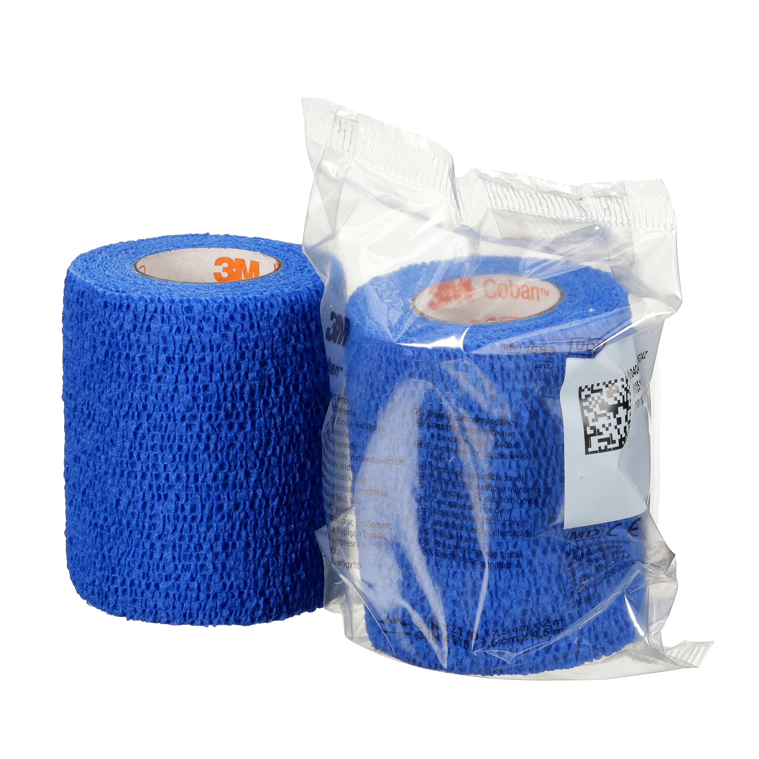 3M Coban Self-Adherent Wrap 1583B, 3 Inch x 5 Yards, 24 Bags/Case