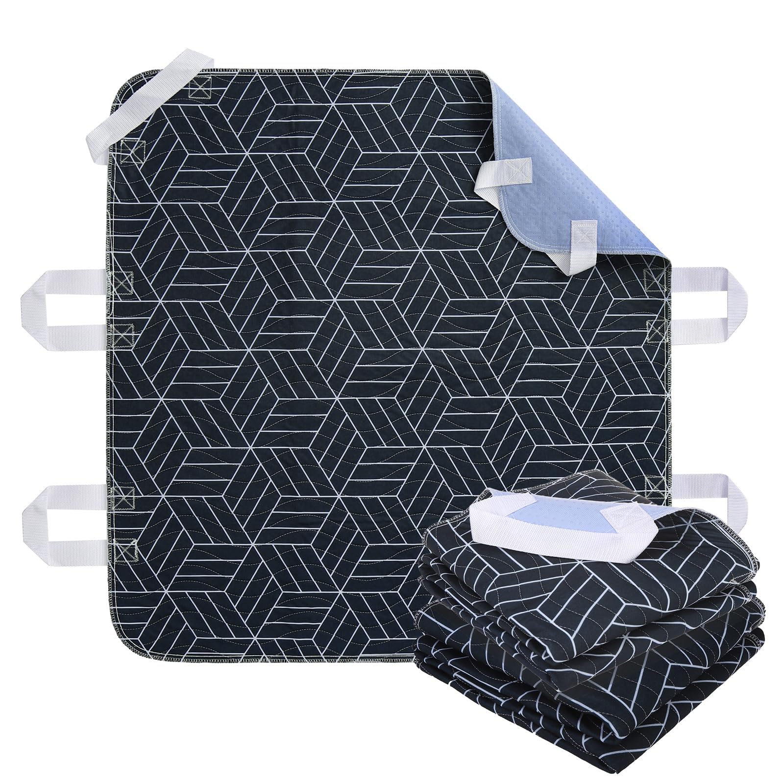 OUTCREATOR Positioning Bed Pads with Handles 34 x 36 (Pack of 2) Incontinence Washable Mattress Protector, Waterproof&Absorbency