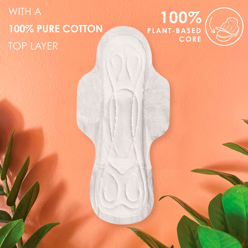 L. , Organic Cotton Ultra Thin Pads for Women, Super Absorbency, With Wings, 42 Count