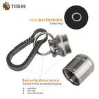 TISUR Portable Pill Cases, Metal Titanium Pill Holder Pocket Pill Box Keychain Waterproof Pill Bottle Medicine Organizer Case Co