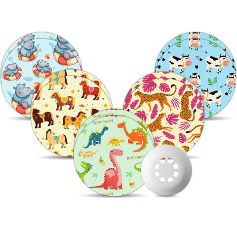 Libre 3 & Plus Sensor Covers Waterproof, 10 Pack Amolyfe Freestyle Libre 3 Covers, Bump-Proof with Hard Cap, Waterproof Breathab