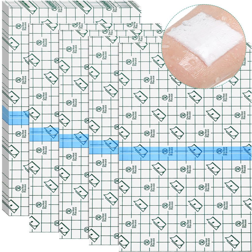 36 Sheets Adhesive Waterproof Bandage Cover Transparent Stretch Bandage Film Dressing Clear Shower Protector Film Large Disposab