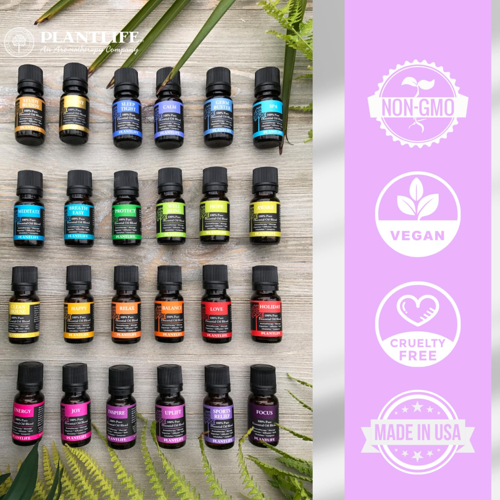 Plantlife Meditate Aromatherapy Essential Oil Blend - Straight from The Plant 100% Pure Therapeutic Grade - No Additives or Fill