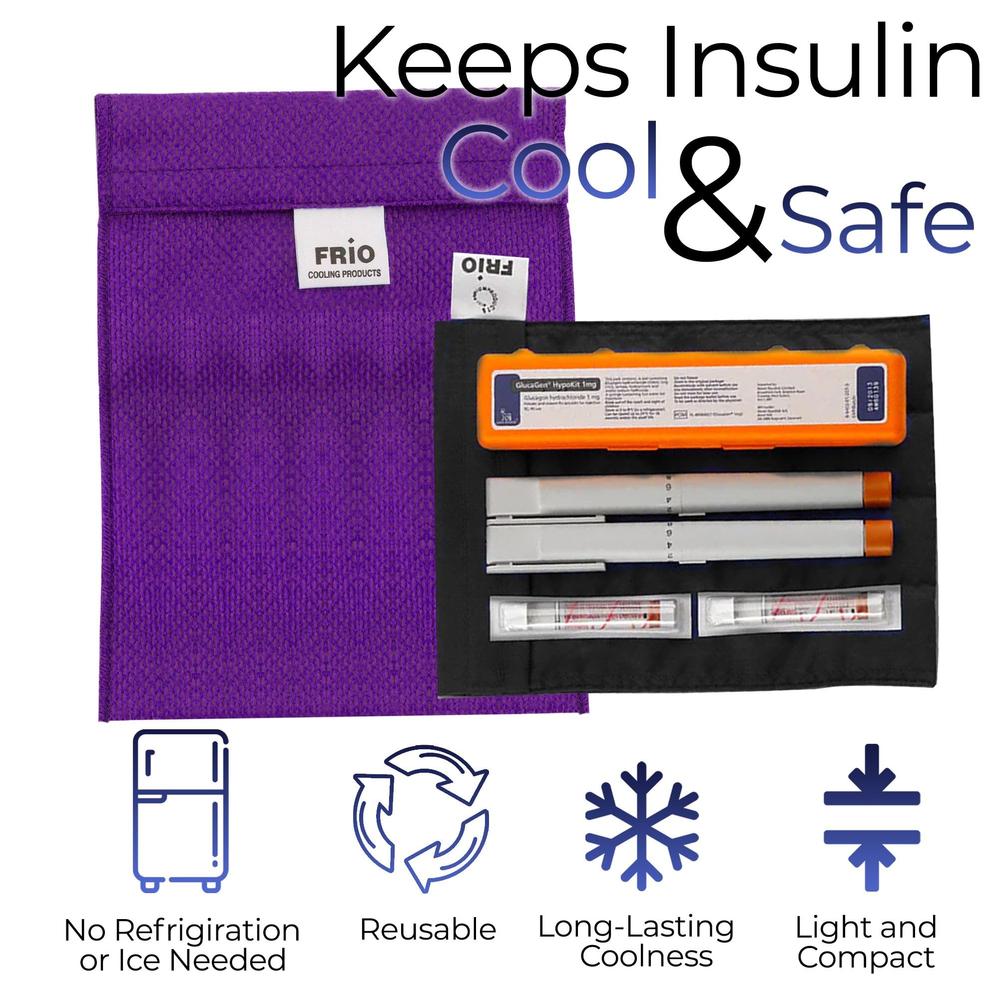 FRIO Large Cooling Wallet - Insulin Cooler for 45+ Hours of Stress Free On The Go Cooler Bag - No Ice, No Stress