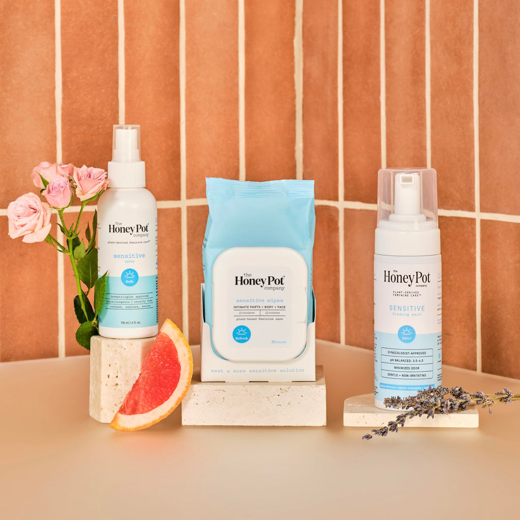 The Honey Pot Company - Refreshing and Restorative Panty and Body Plant-Derived Deodorant Spray - Paraben & Sulfate Free - Sensi