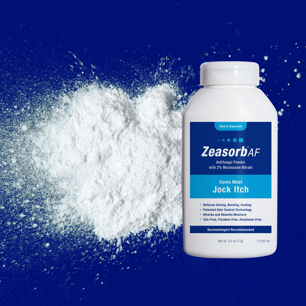 Zeasorb AF Jock Itch Powder, Super Absorbent, Scaling, & Burning Relief, 2.5 Oz