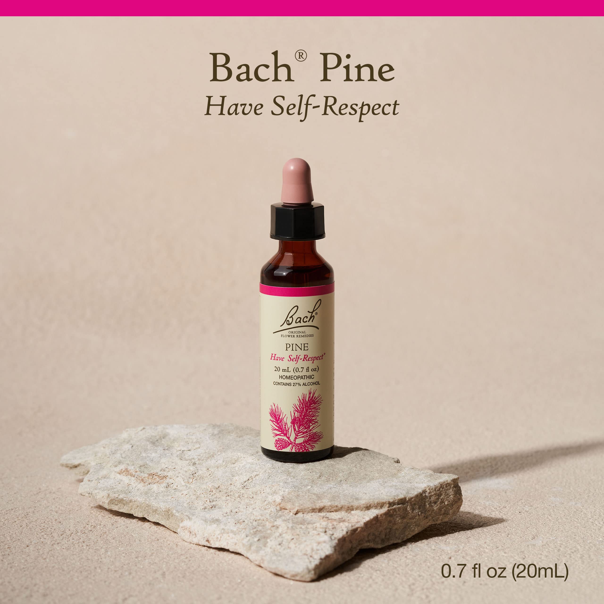 Bach Original Flower Remedies, Pine for Self Respect, Natural Homeopathic Flower Essence, Emotional Wellness and Stress Relief,