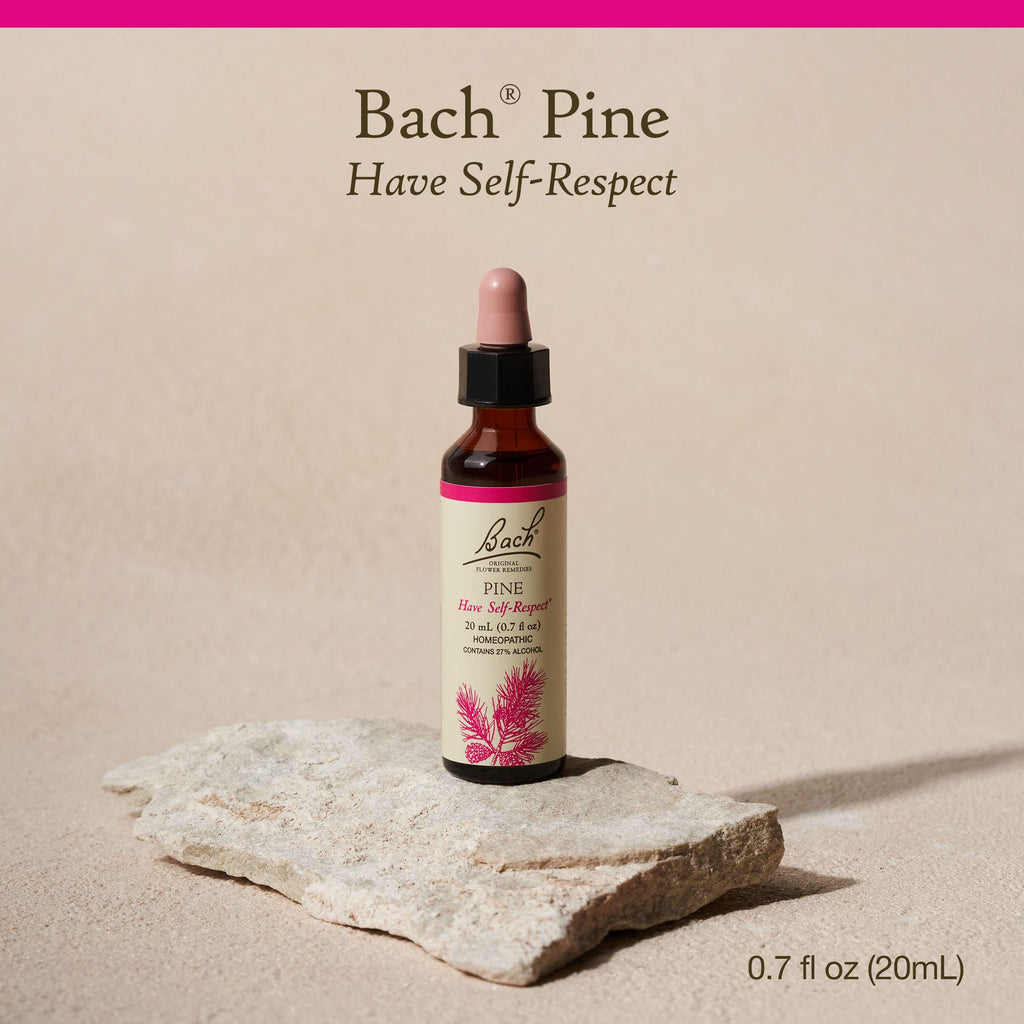 Bach Original Flower Remedies, Pine for Self Respect, Natural Homeopathic Flower Essence, Emotional Wellness and Stress Relief,