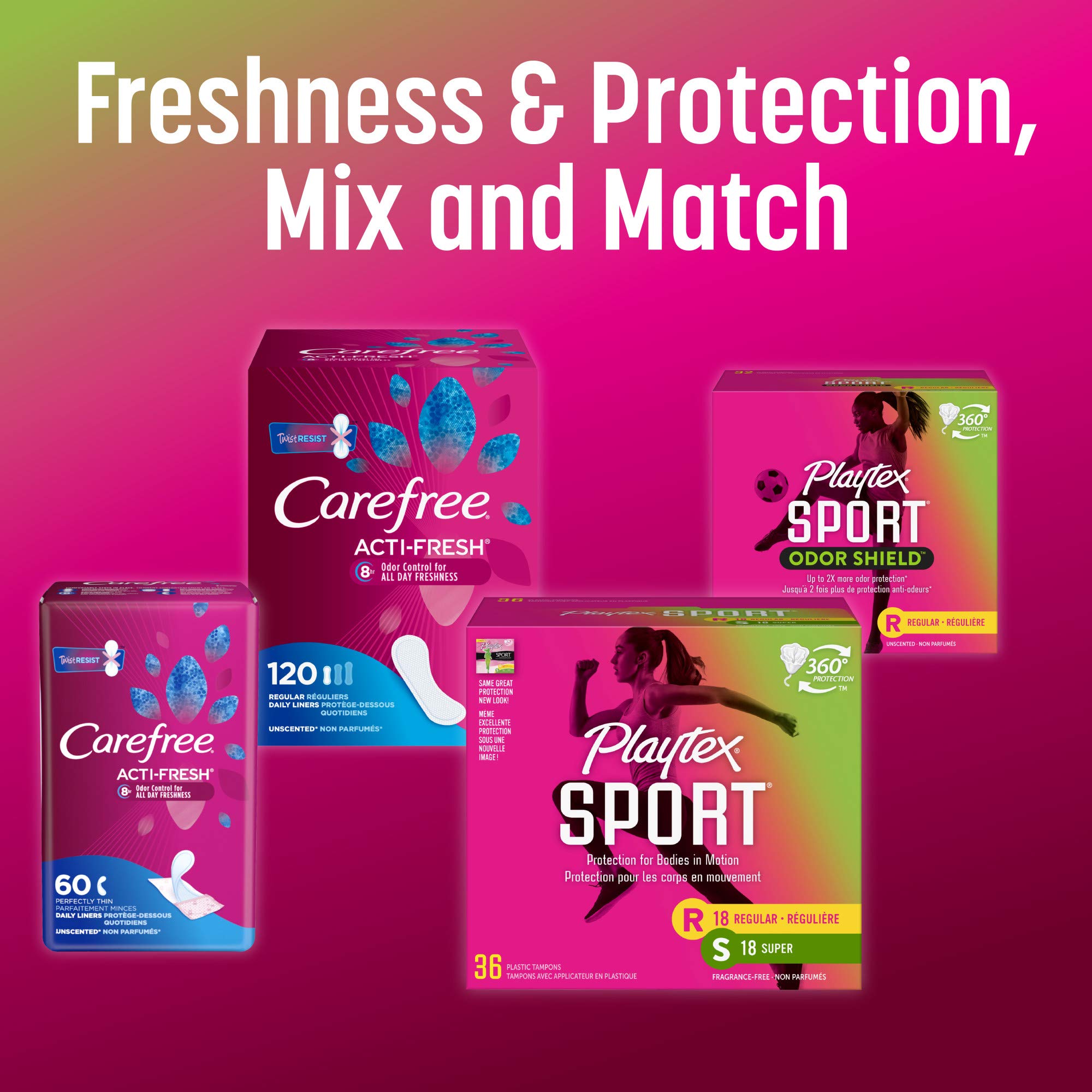 Playtex Sport Tampons, Super Plus Absorbency, Fragrance-Free - 36ct (2 Packs of 18ct)